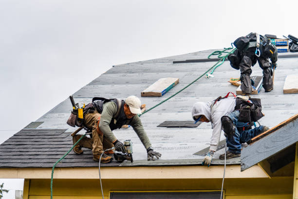 Professional Gutter Installation technician working in Northfield, OH